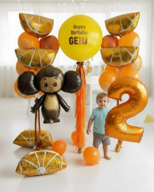 Шарики на 2 года с чебурашкой