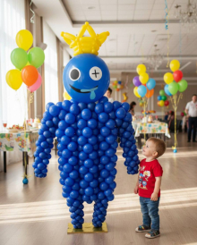 Радужные друзья Блу из воздушных шаров