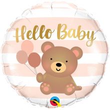 П 18" Hello BABY Мишка с шарами