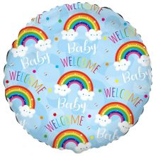 Ф 18" WELCOME BABY Радуги на голубом