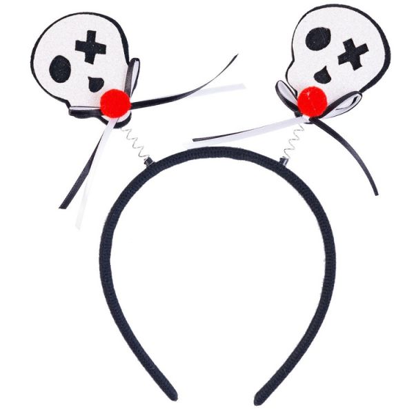 Ободок-антенки HWN Череп с бантиком/G