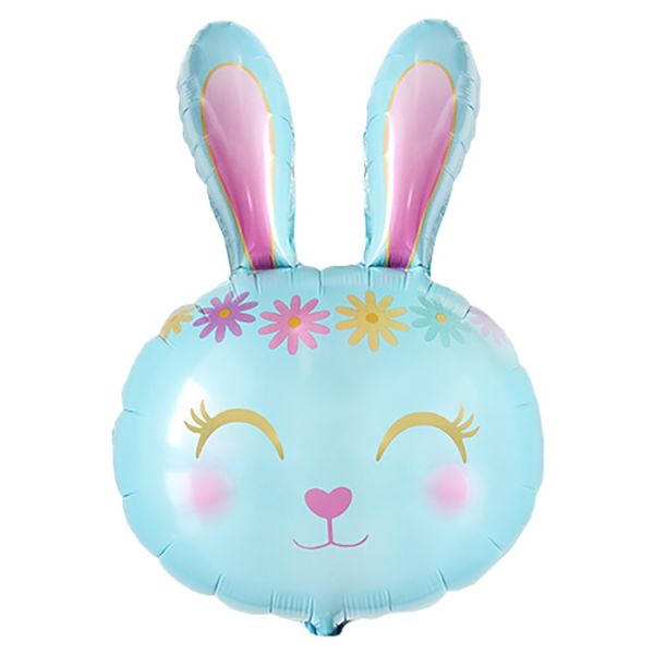  Заяц цветочный ободок голубой