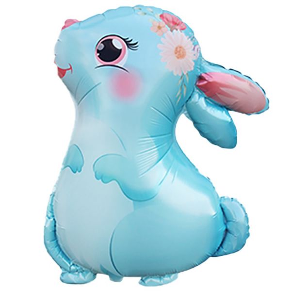  Заяц в профиль голубой