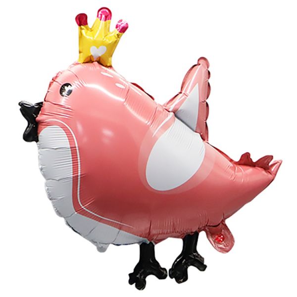  Птичка с короной розовая