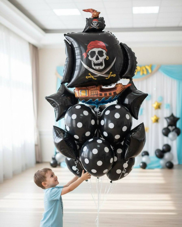 Пиратский фонтан из шаров
