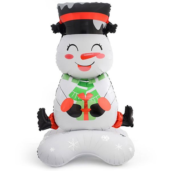  Снеговик с подарком