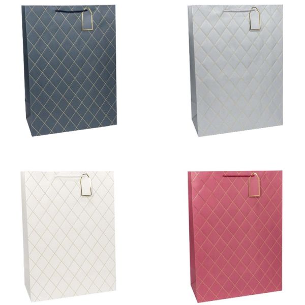Пакет бум подар Ромбы с тис микс 40х55см
