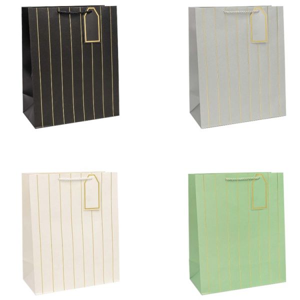 Пакет бум подар Полосы с тис микс 26х32