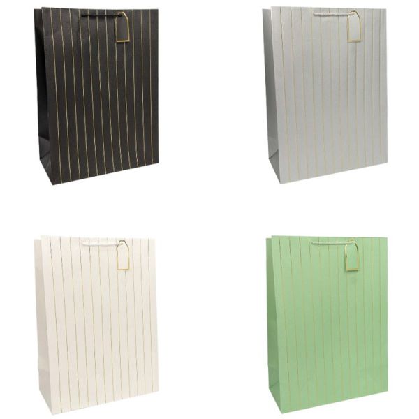 Пакет бум подар Полосы с тис микс 40х55