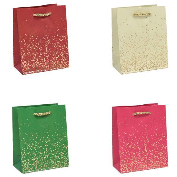 Пакет бум подар Вкрапления микс 12х15см