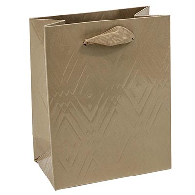 Пакет бум подар Элегант золото 12х15см