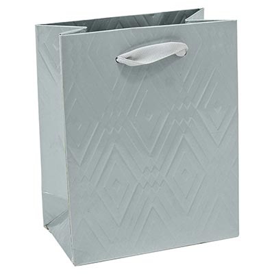 Пакет бум подар Элегант серебро 12х15см