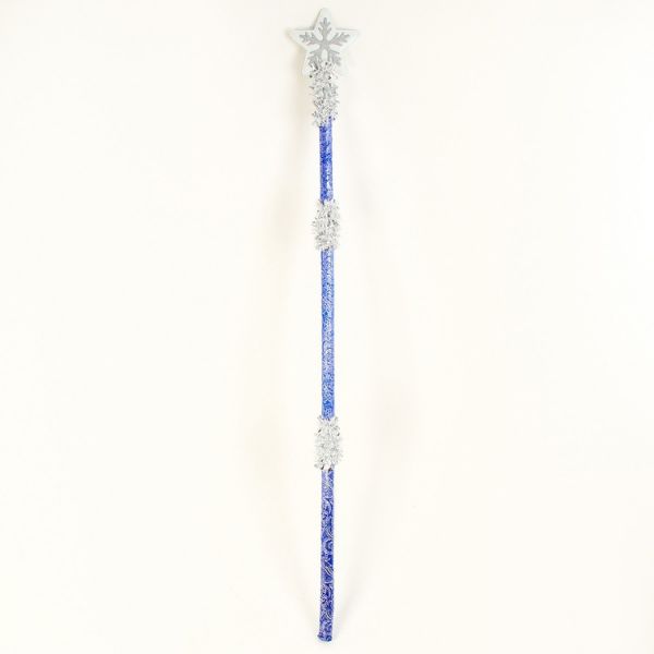 Посох Деда Мороза синий 160см
