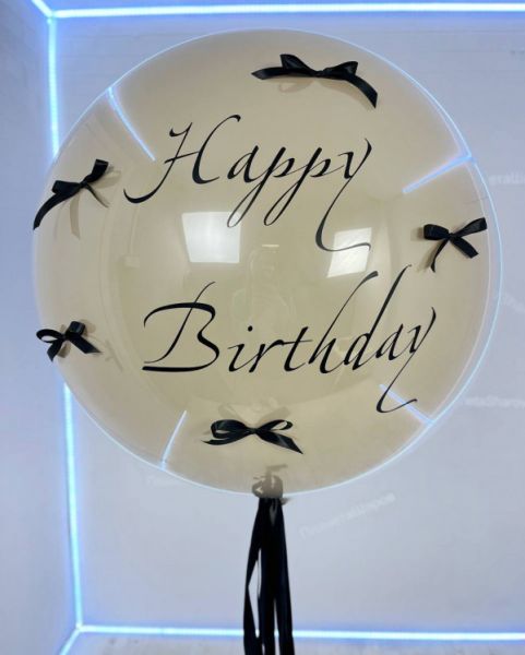 Набор шаров с черными бантиками