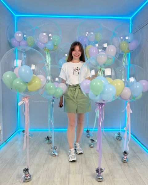 Баблс с шарами макарунс