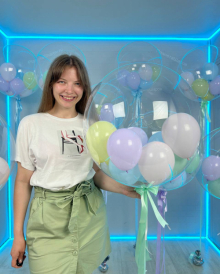 Баблс с шарами макарунс