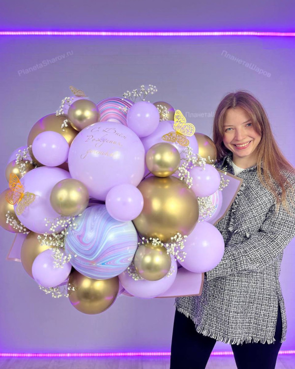 Огромный сиреневый букет