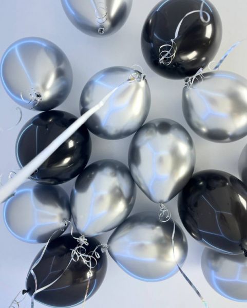 Черное серебро - шарики под потолок