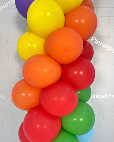 Гирлянда радуга из воздушных шаров