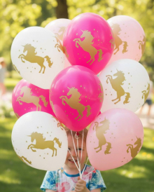 Воздушные шарики с единорогами