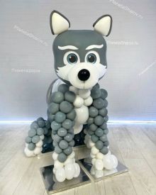 Хаски из воздушных шаров