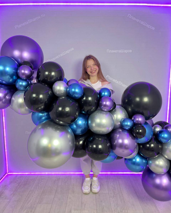 Космическая гирлянда из воздушных шаров
