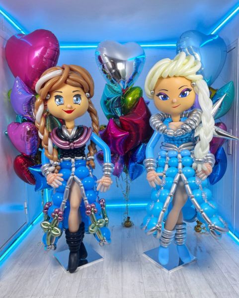 Зимняя и весенняя принцессы из шаров