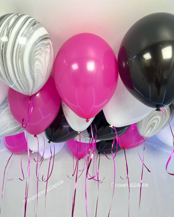 Розово черные стильные шары