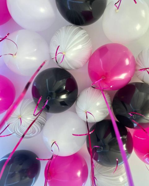 Розово черные стильные шары