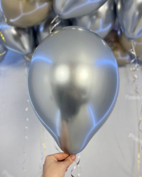 Золотые и серебряные воздушные шары