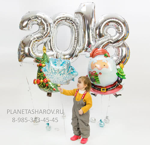 Новогодний набор воздушных шаров