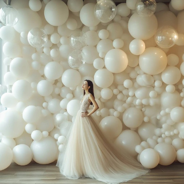 Стена из шаров разного размера