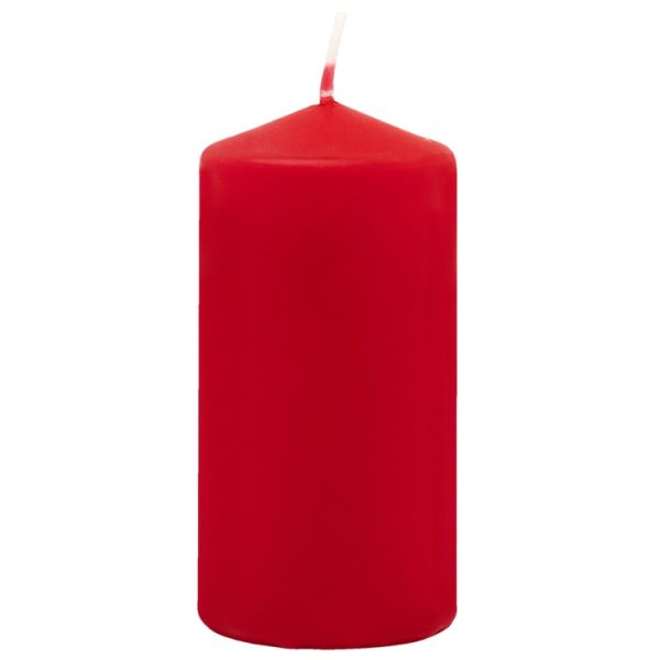 Свеча Столбик 5х10см красная/G