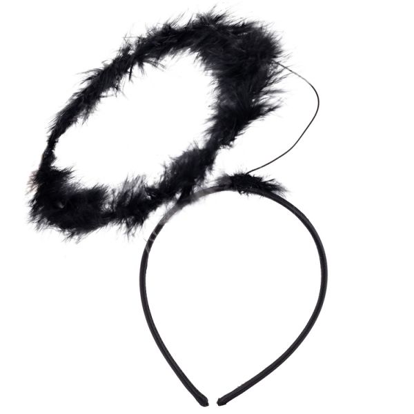 Ободок Нимб ангела черный/G