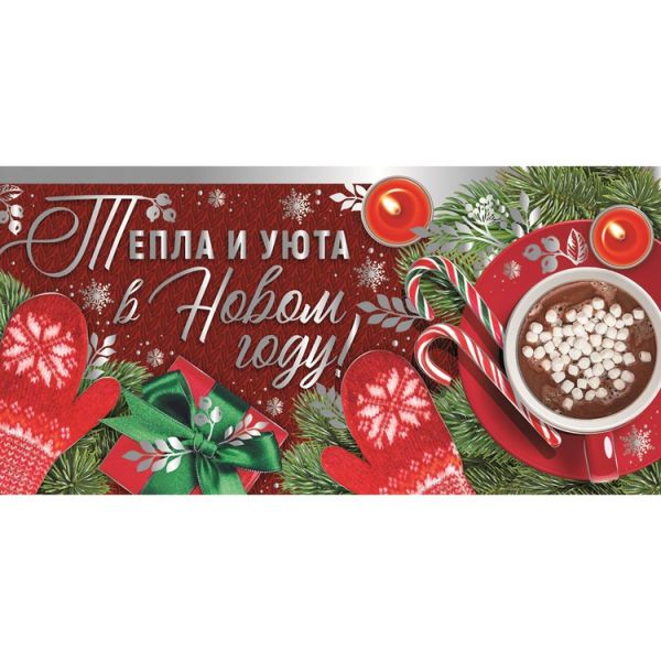 Конверт д/денег С НГ Варежки