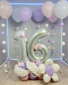 Композиция с шарами на 16 лет девочке