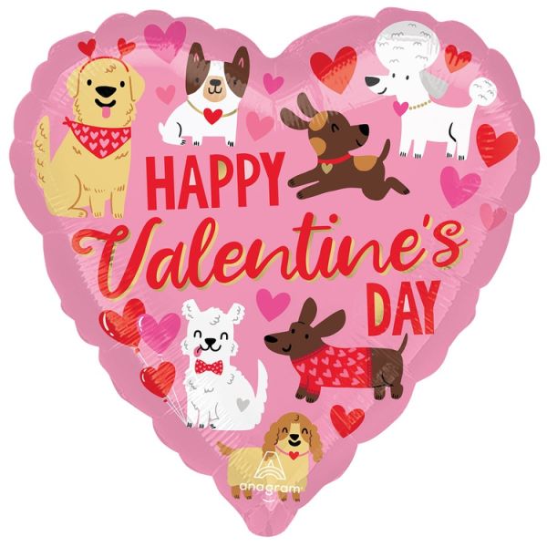 А 18" HVD Собаки с сердцами S40