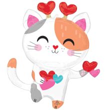  Кот с сердцами-антенками