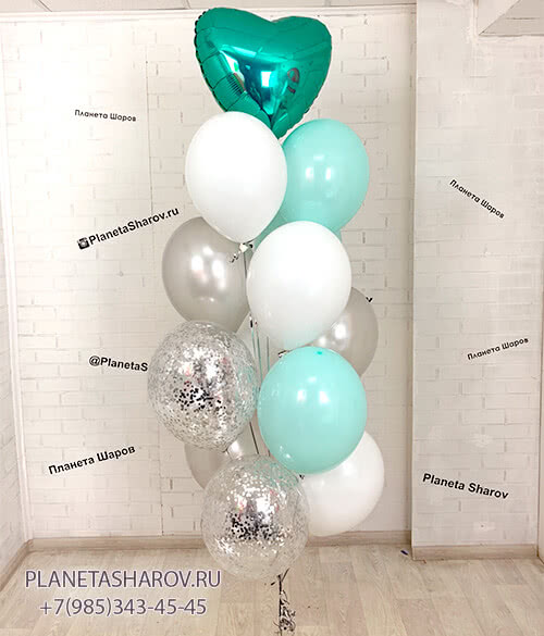 Бирюзовый фонтан шаров