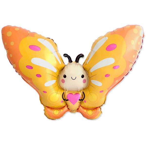 Ф ФИГУРА Бабочка желтая с сердцем