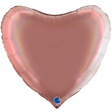 Г Б/РИС СЕРДЦЕ 36" Блеск Platinum Rose