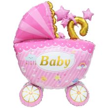  Коляска детская розовая 3D