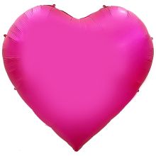 К Б/РИС СЕРДЦЕ 63" Сатин Fuchsia