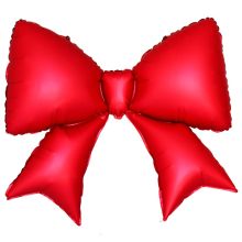  Бант красный сатин