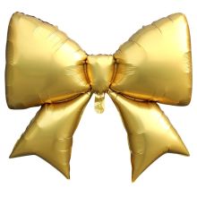  Бант золотой сатин