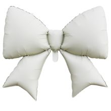  Бант белый сатин