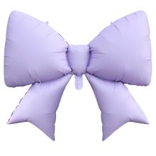  Бант сиреневый сатин