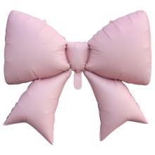  Бант розовый сатин