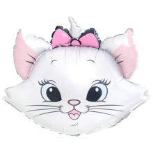  Кошечка белая с бантом