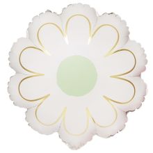  Цветок Ромашка белая с золотом